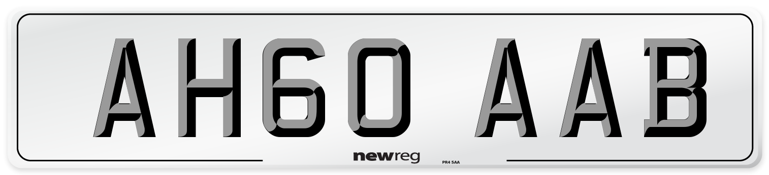 AH60 AAB Number Plate from New Reg